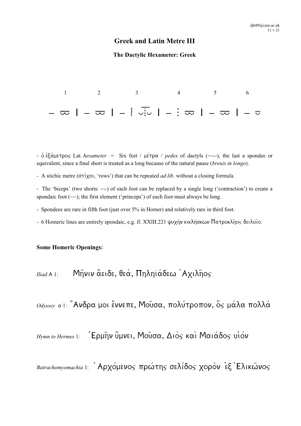 Mh=Nin A!Eide, Qea&, Phlhi+A &Dew 0A Xilhõj Odyssey