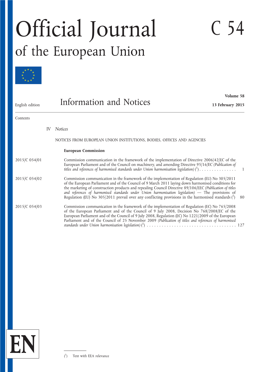 Official Journal of the European Union C 54/1