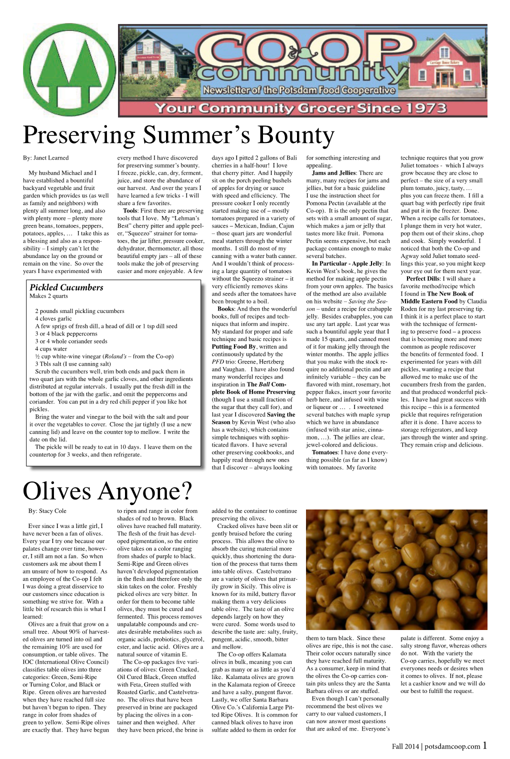 Preserving Summer's Bounty Olives Anyone?