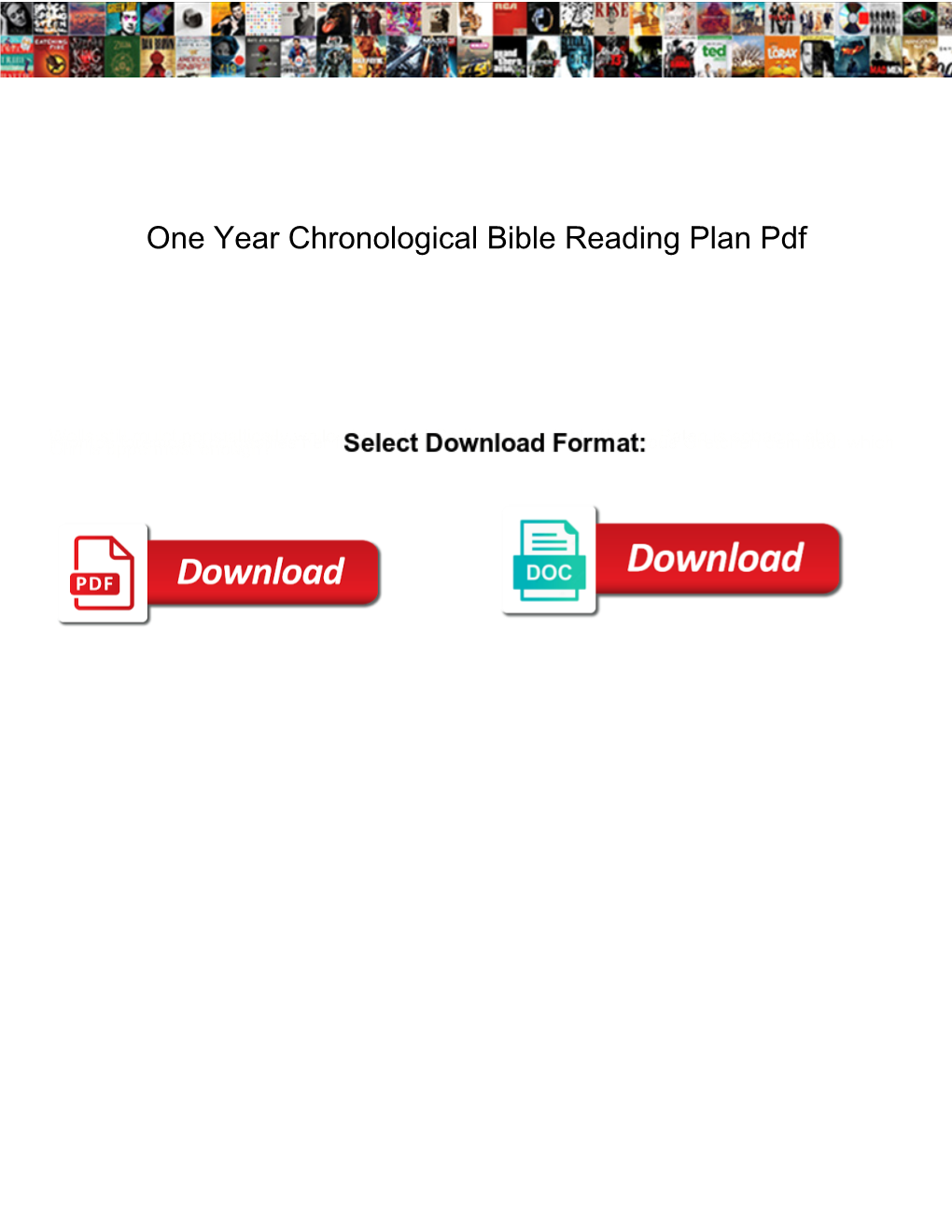 One Year Chronological Bible Reading Plan Pdf