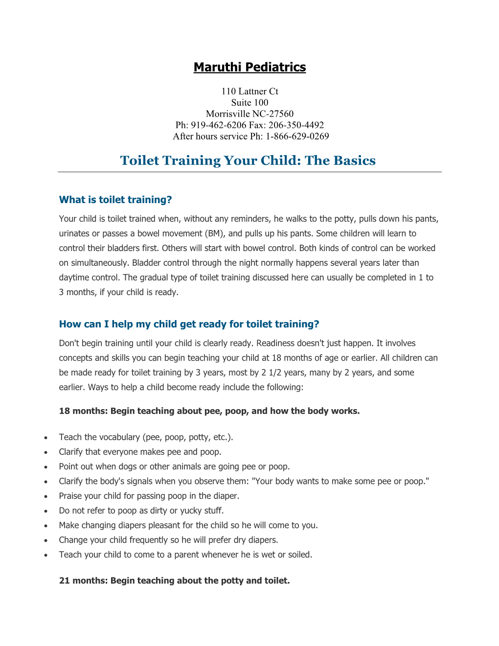 Toilet Training Your Child: the Basics