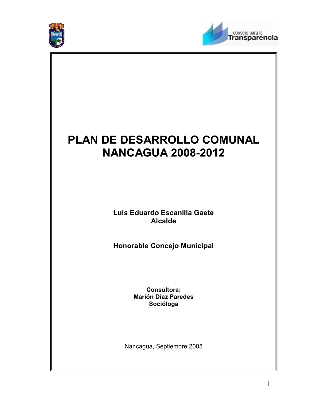 Plan De Desarrollo Comunal Nancagua 2008-2012