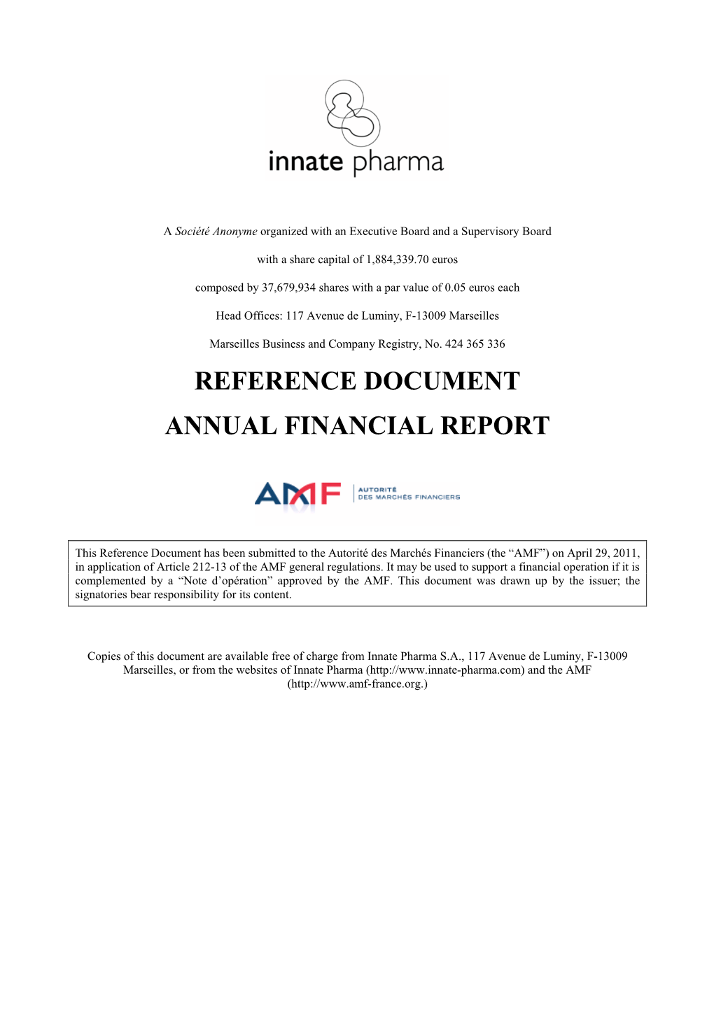 Reference Document Annual Financial Report