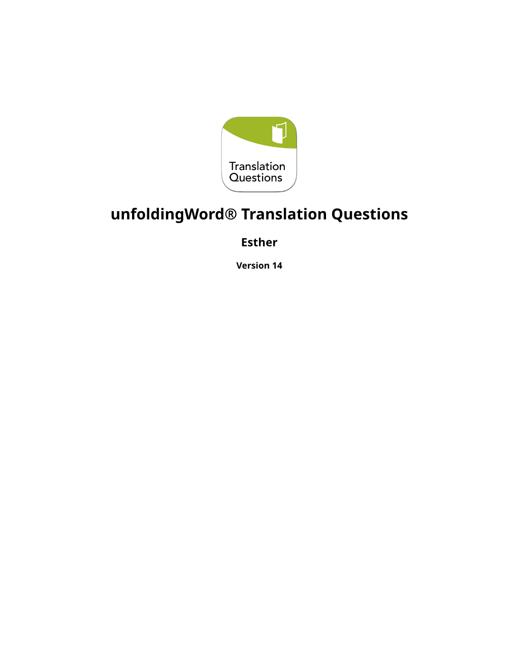 Unfoldingword® Translation Questions