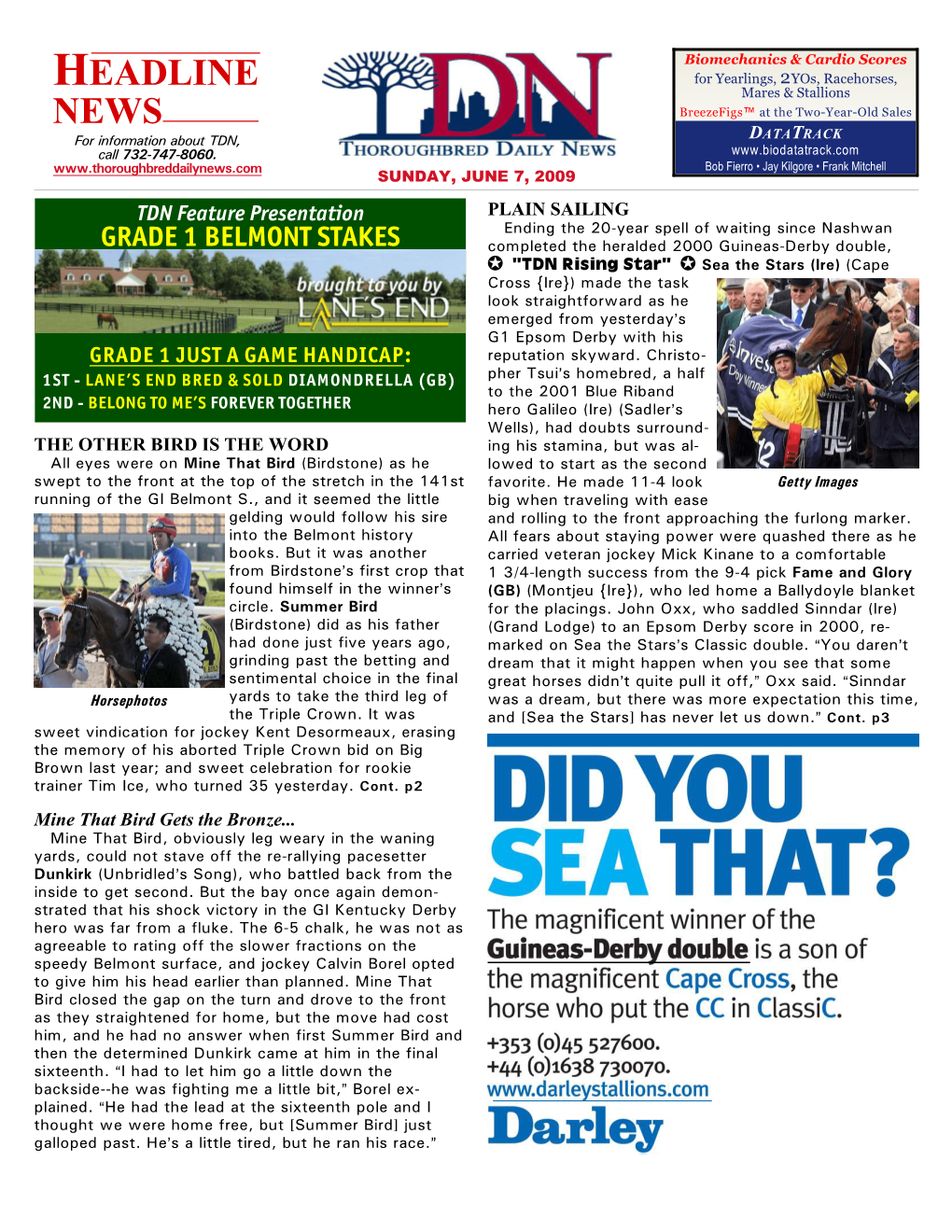 HEADLINE NEWS • 6/7/09 • PAGE 2 of 16