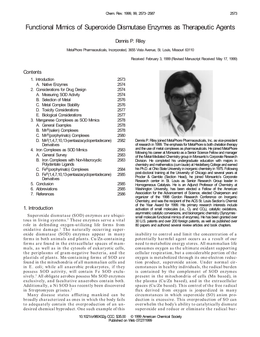 Functional Mimics of Superoxide Dismutase Enzymes As Therapeutic Agents