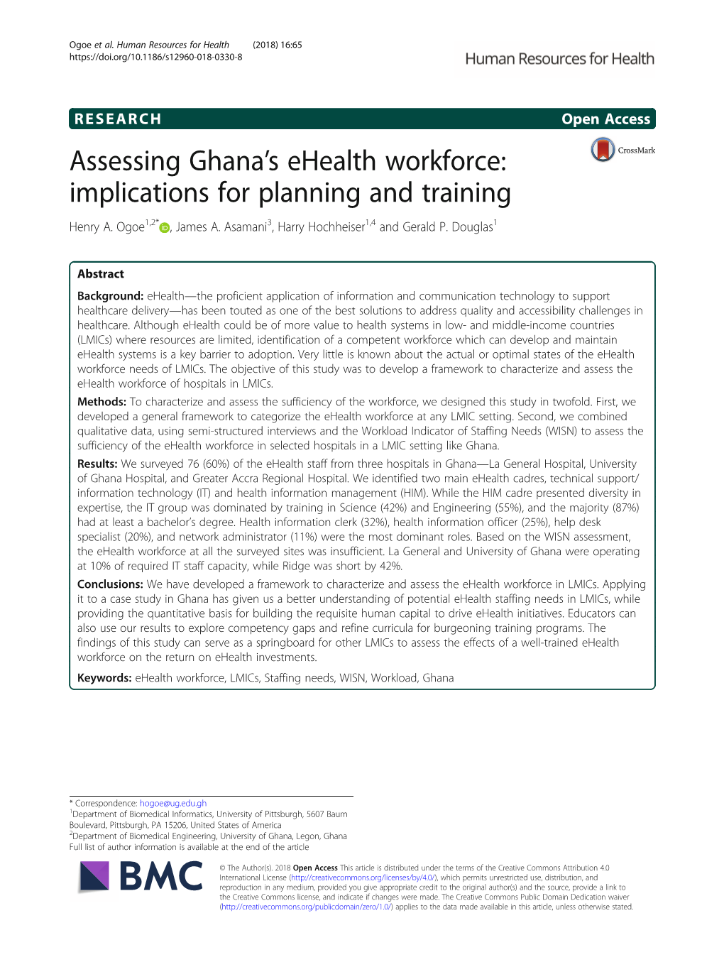 Assessing Ghana's Ehealth Workforce