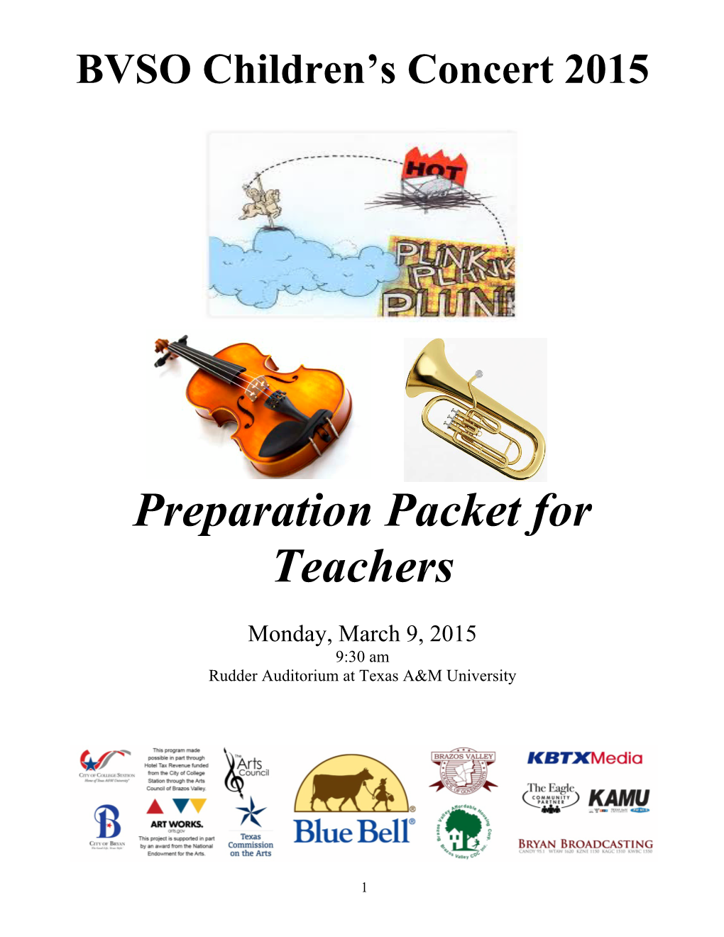 Teacher's Prep Packet 2015