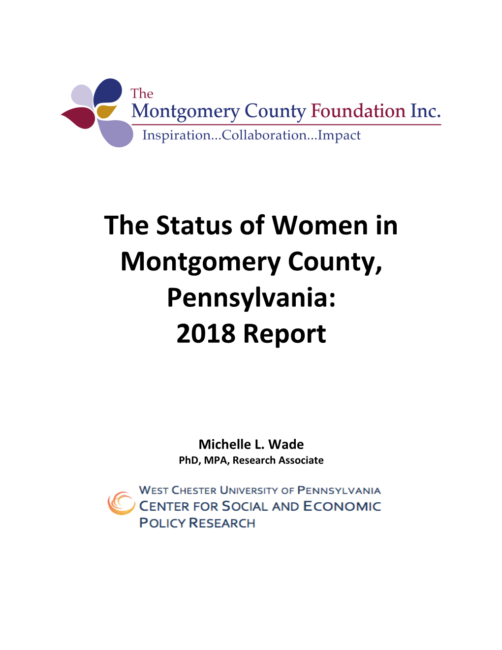 The Status of Women in Montgomery County, Pennsylvania: 2018 Report