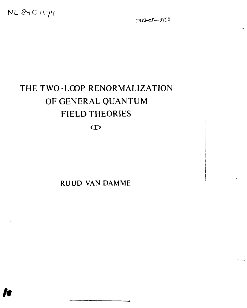 The Two-Loop Renormalization of General Quantum Field Theories