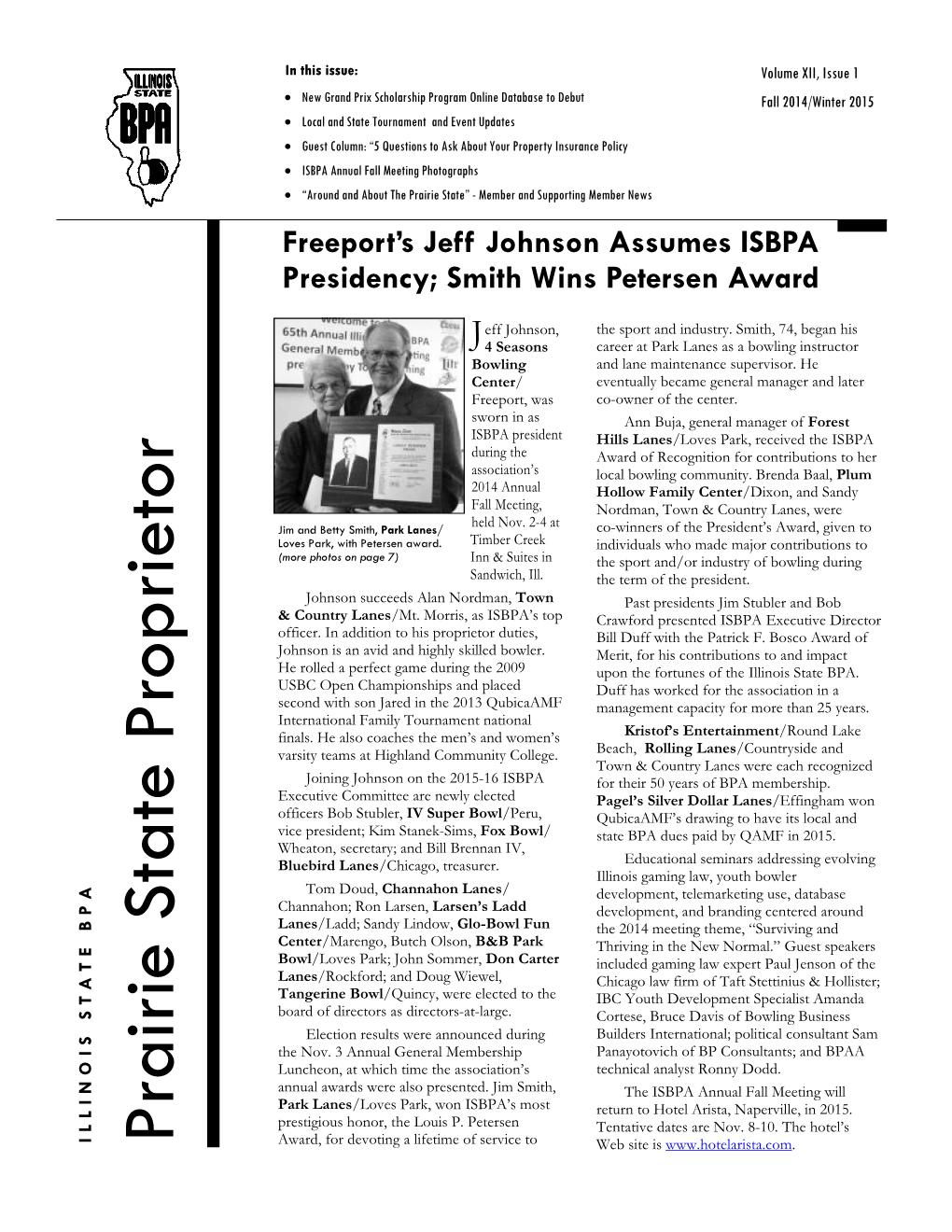 ISBPA Fall 2014 Newsletter Condensed For