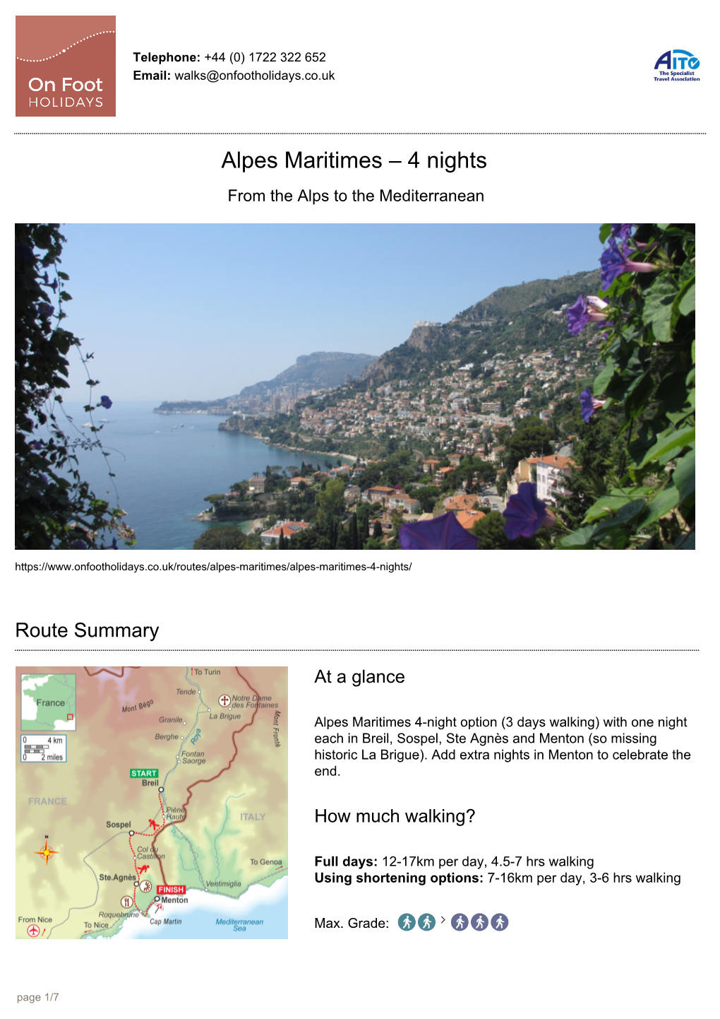 Alpes Maritimes – 4 Nights from the Alps to the Mediterranean