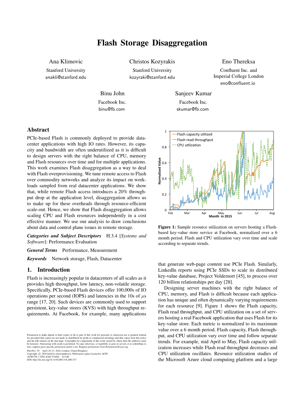 Flash Storage Disaggregation