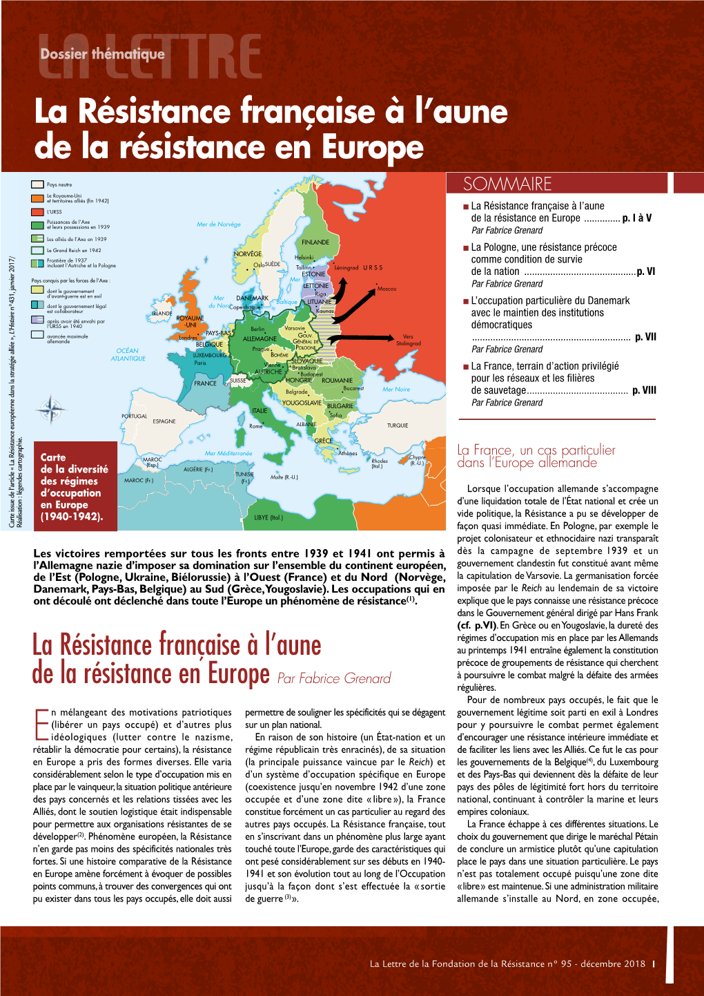 La Résistance Française À L'aune De La Résistance En Europe