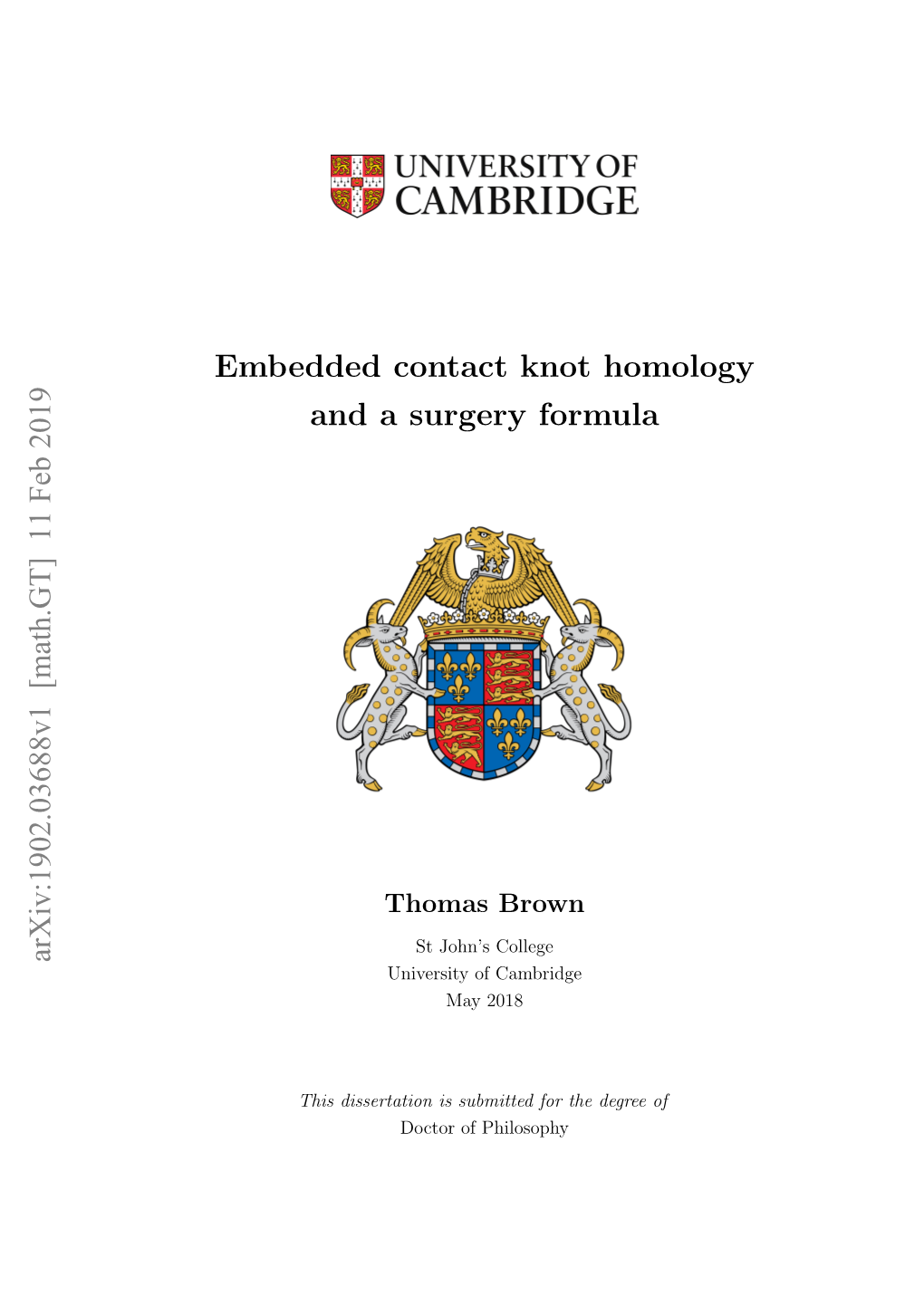 Embedded Contact Knot Homology and a Surgery Formula Arxiv