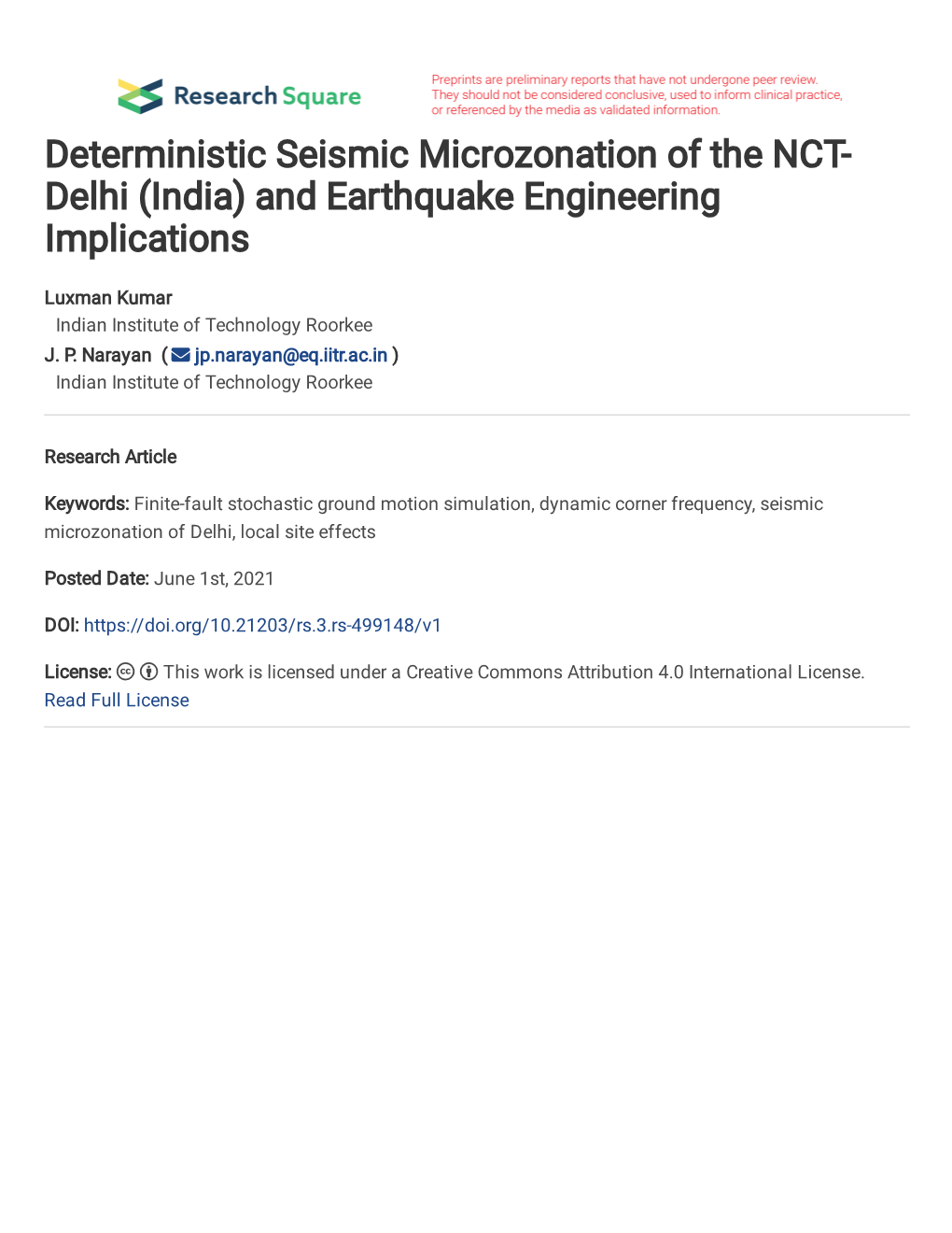 Deterministic Seismic Microzonation of the NCT- Delhi (India) and Earthquake Engineering Implications