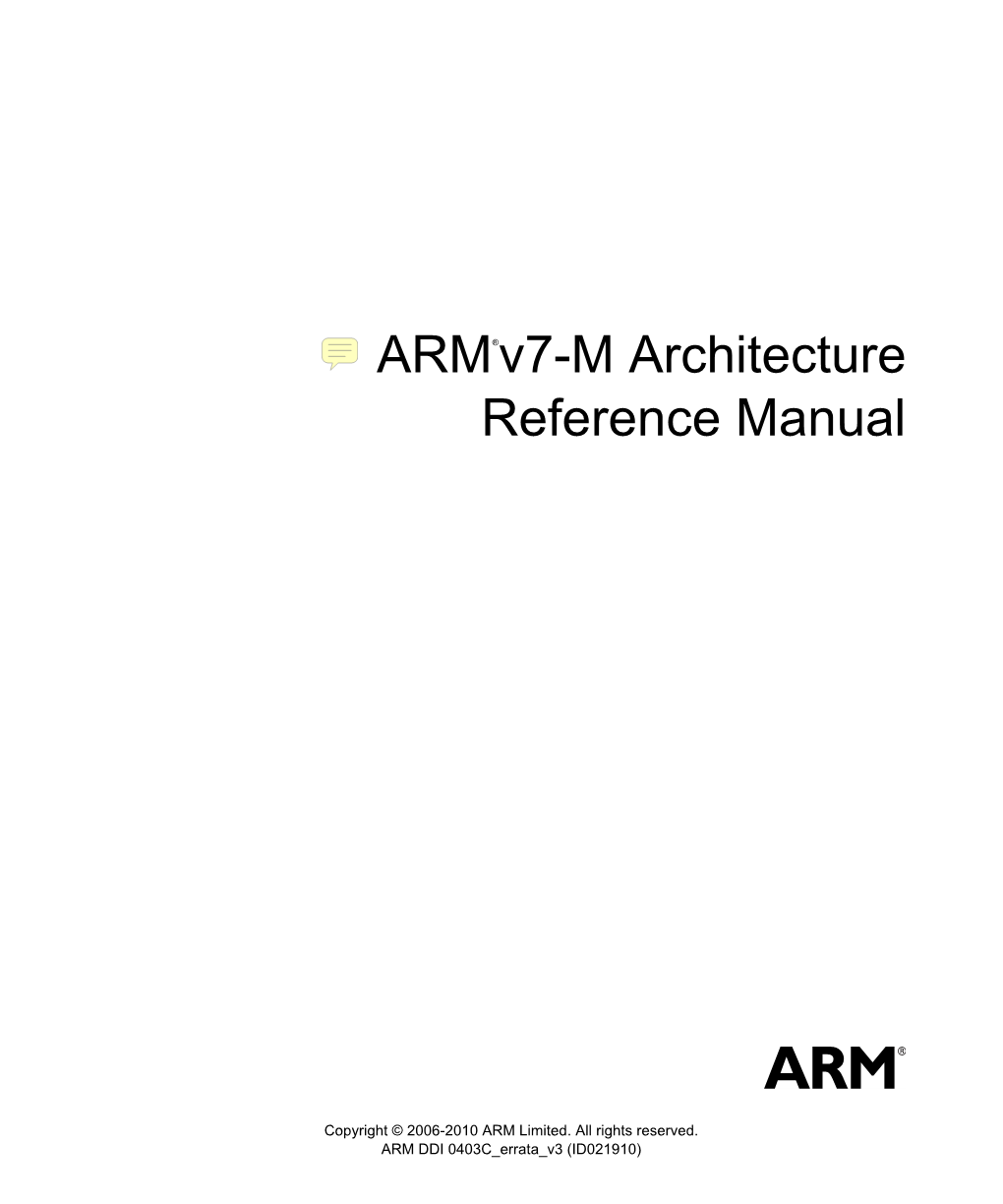 Armv7-M Architecture Reference Manual