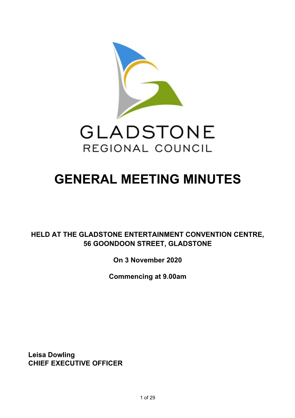 General Meeting Minutes