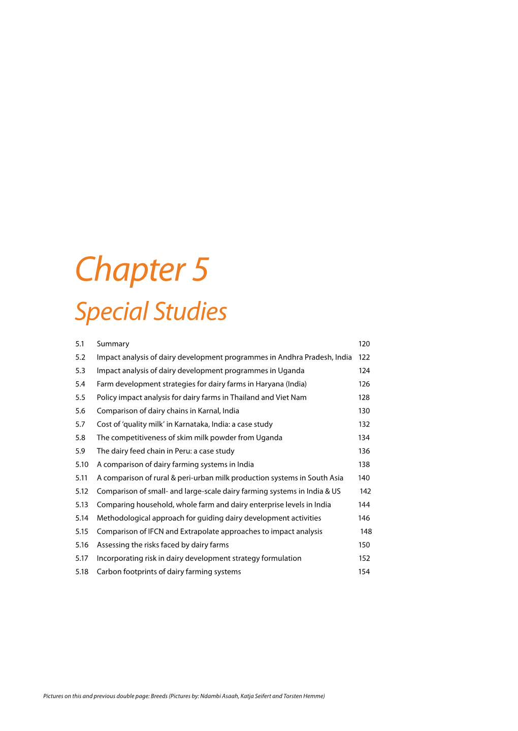 Chapter 5 Special Studies