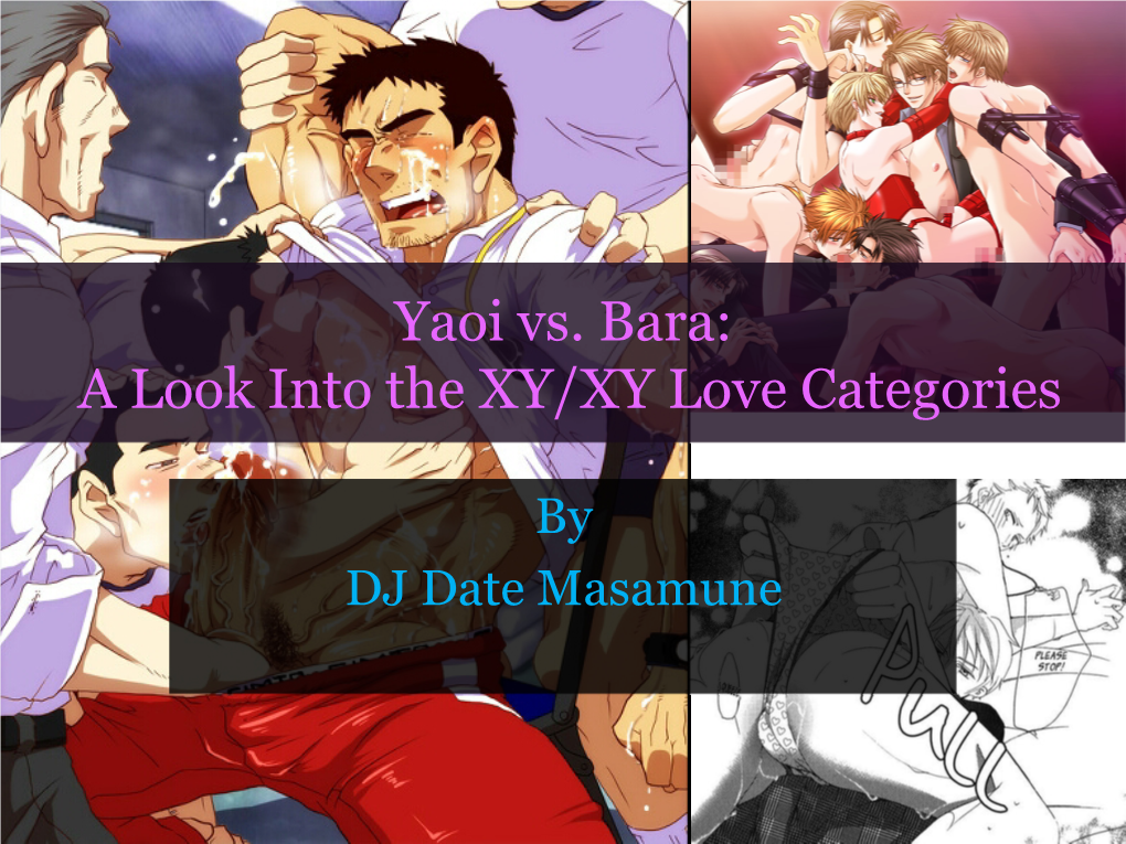 Yaoi Vs. Bara: a Look Into the XY/XY Love Categories