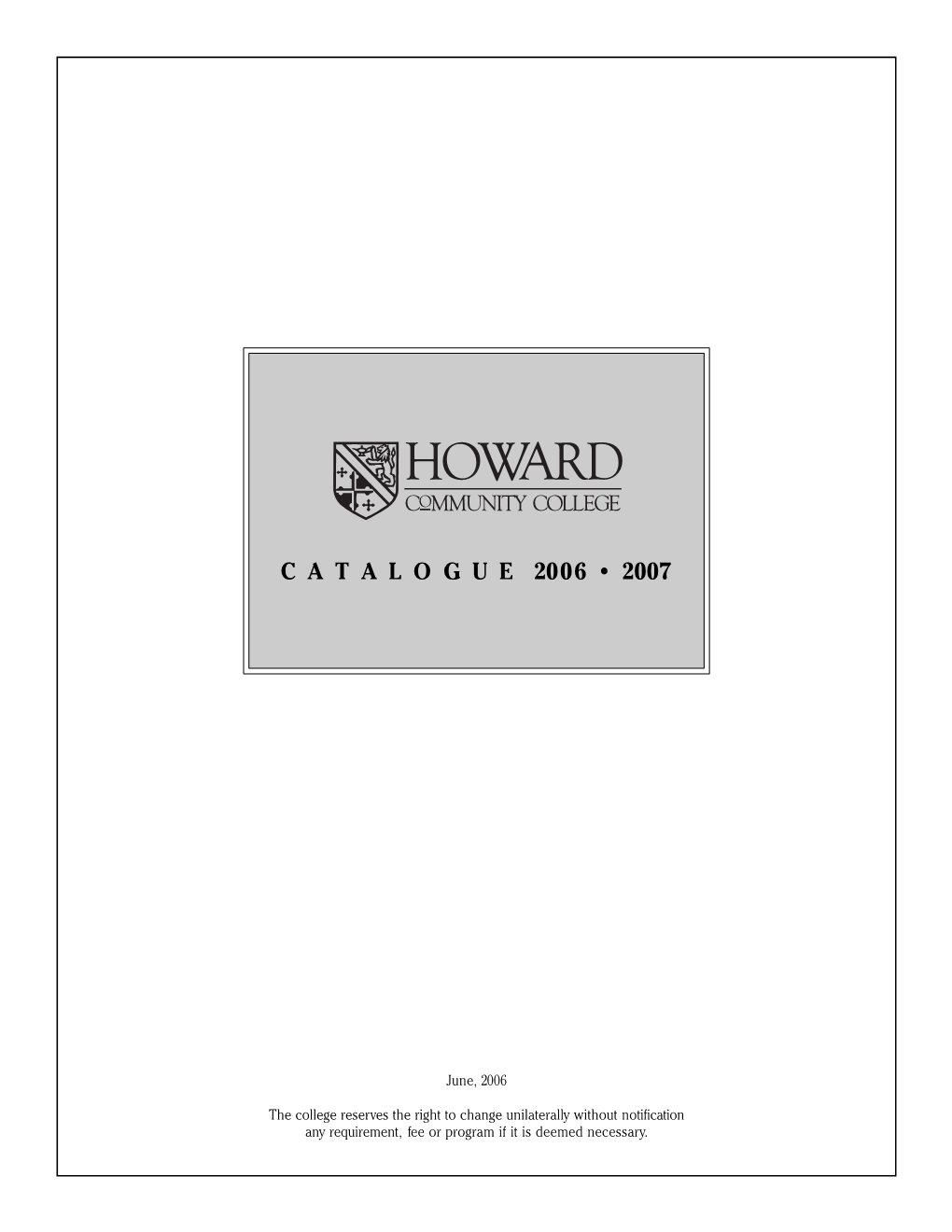 HCC Catalogue 2006-2007