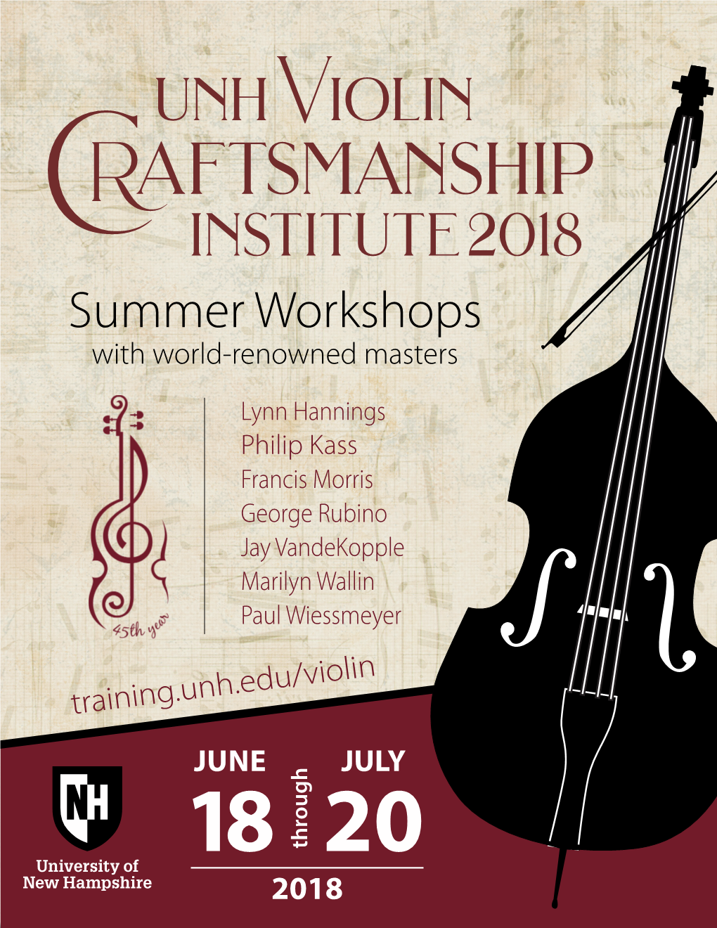 CRAFTSMANSHIP INSTITUTE 2018 TRAINING.UNH.EDU | PAGE 2 General Information