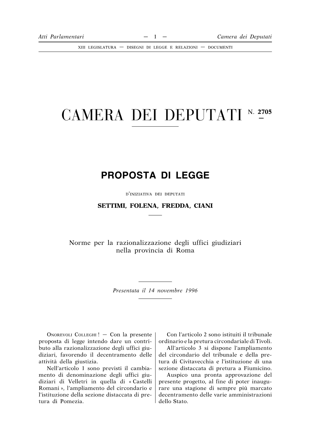 2705 Camera Dei Deputati —