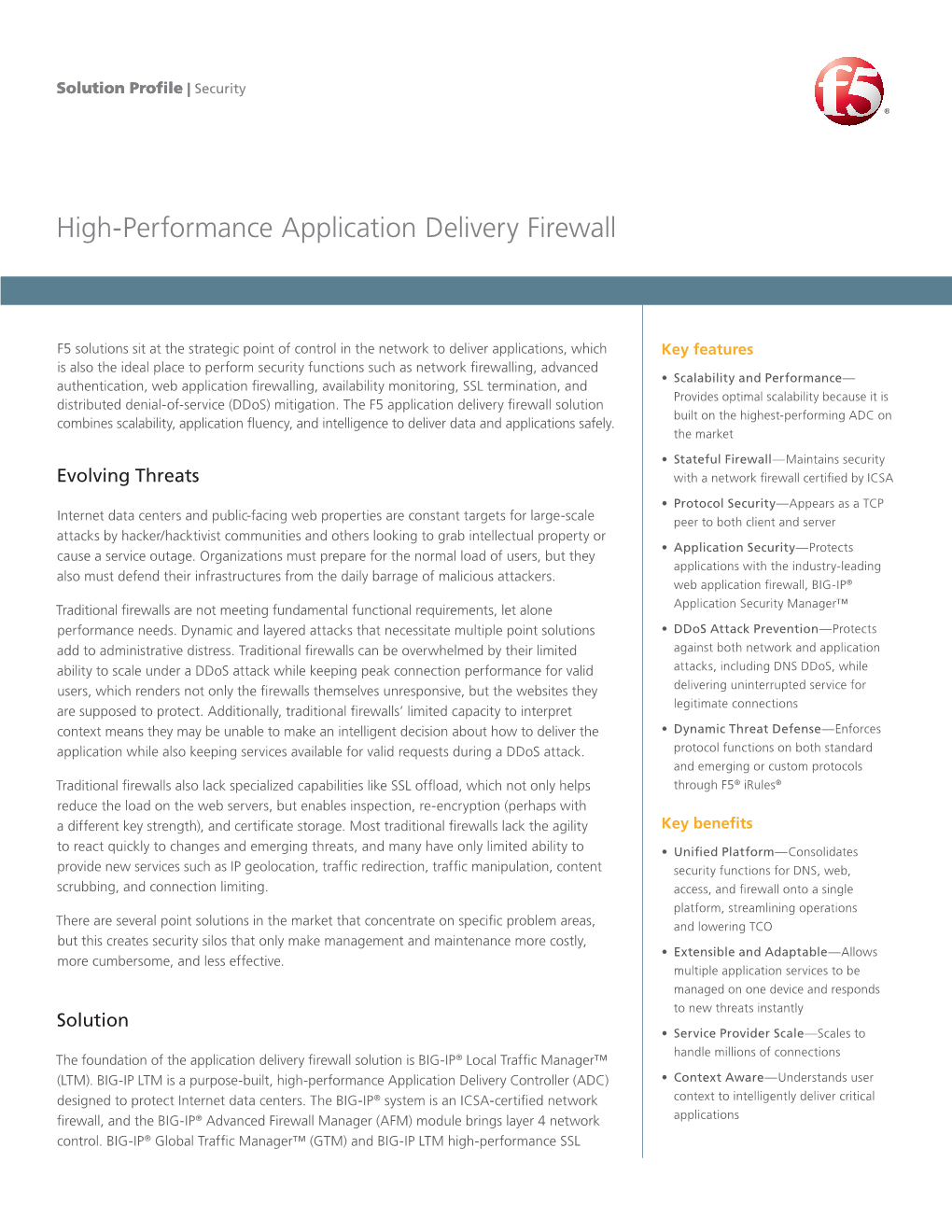 High-Performance Application Delivery Firewall