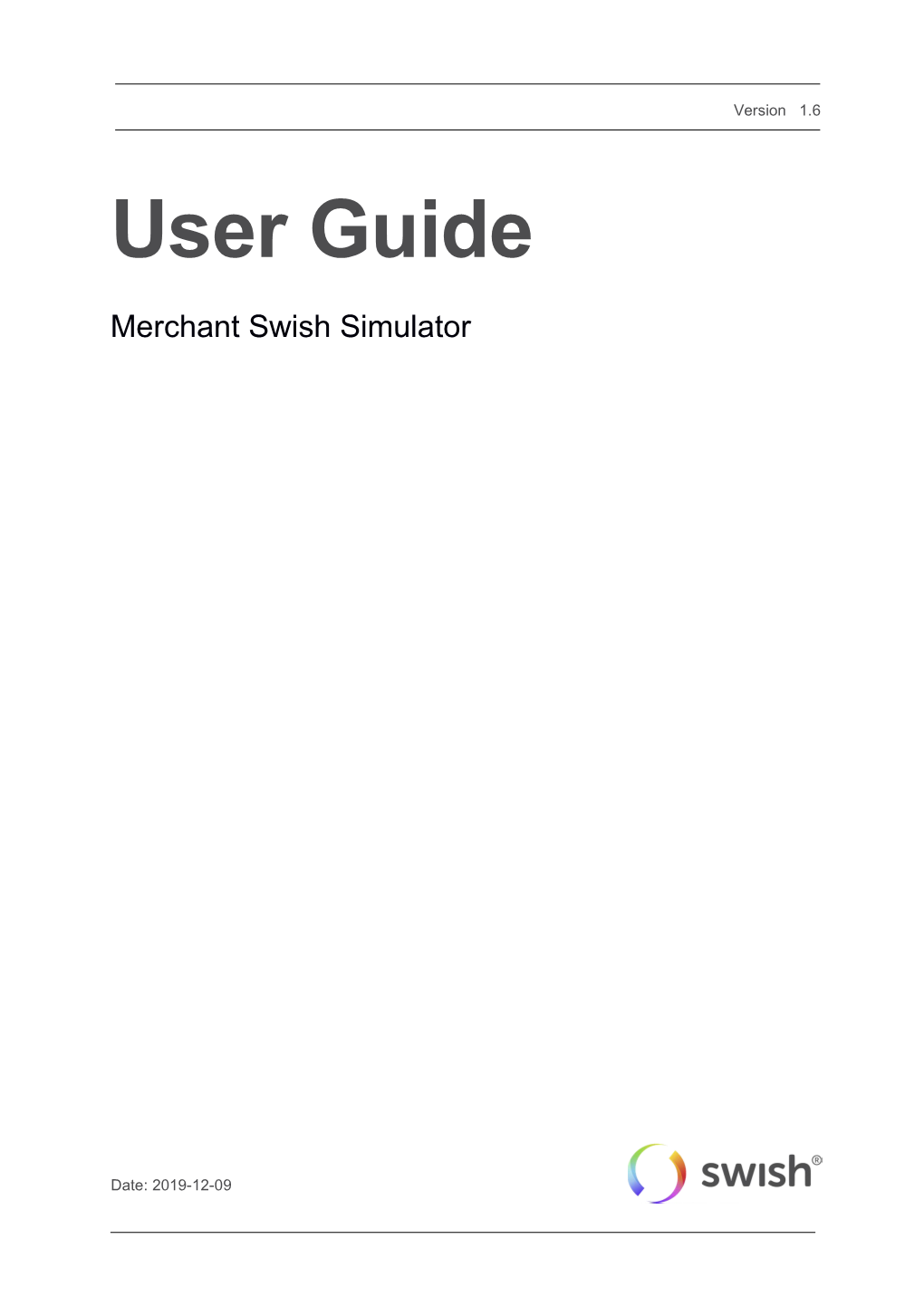 User Guide Merchant Swish Simulator