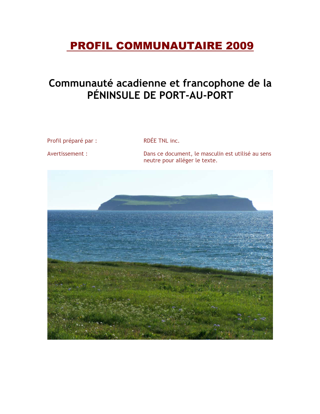 Profil Communautaire 2008