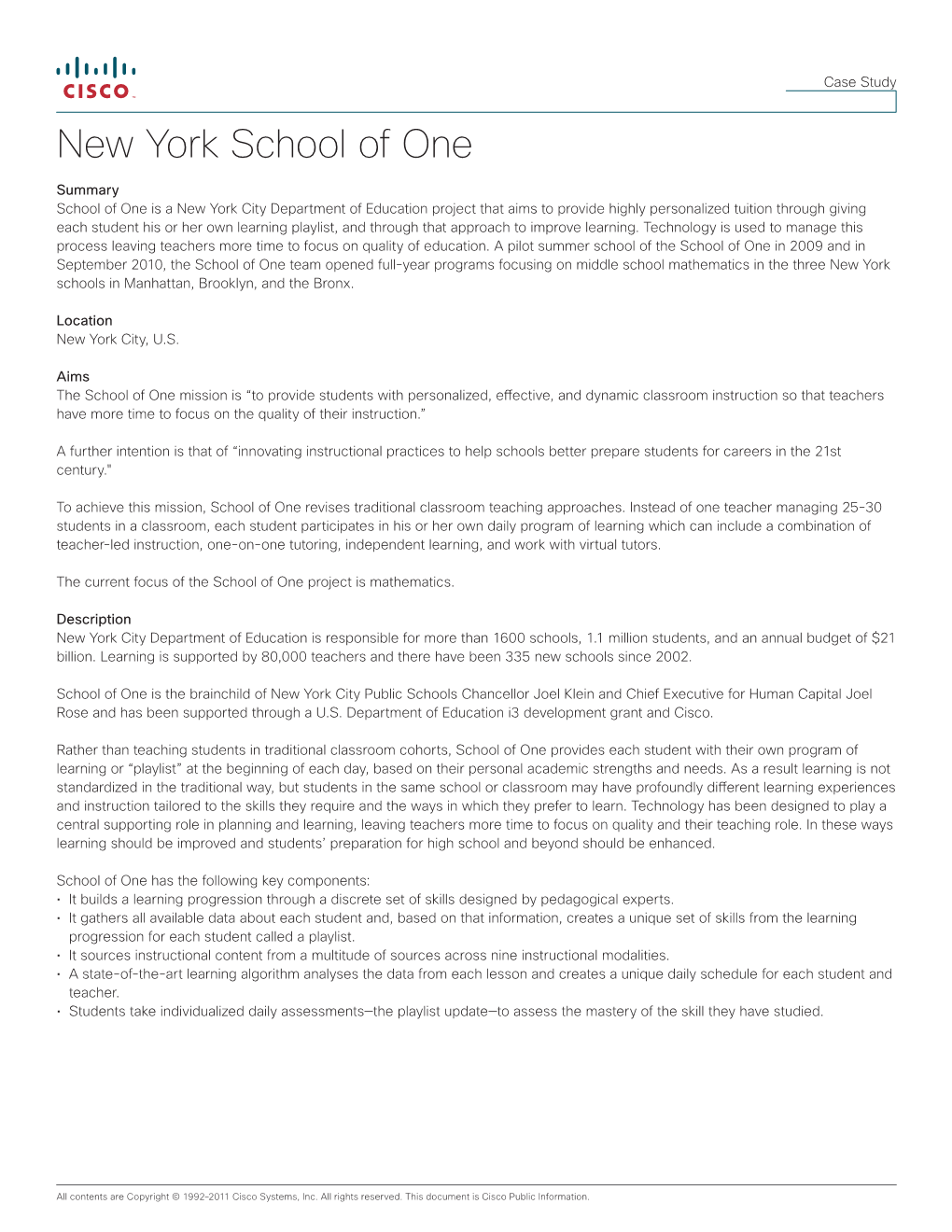 New York School of One