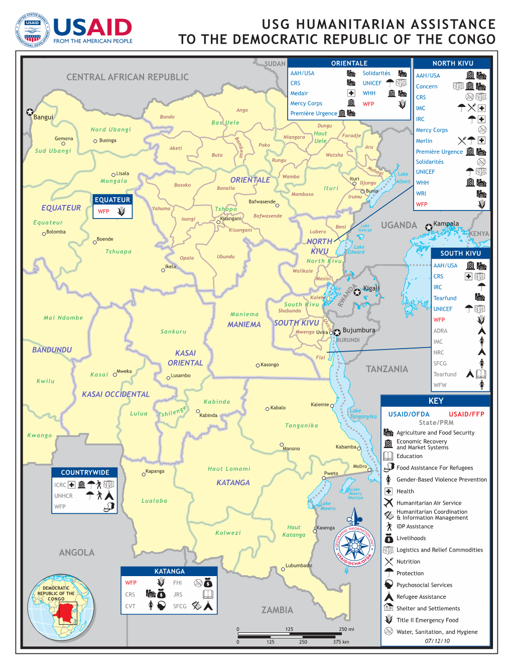 Usg Humanitarian Assistance to the Democratic Republic of the Congo