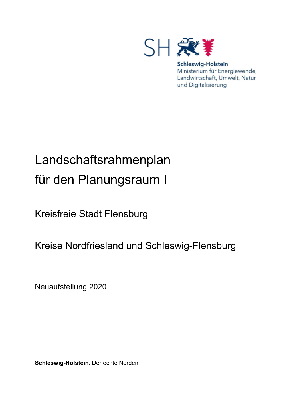 Landschaftsrahmenplan PR I Hauptteil