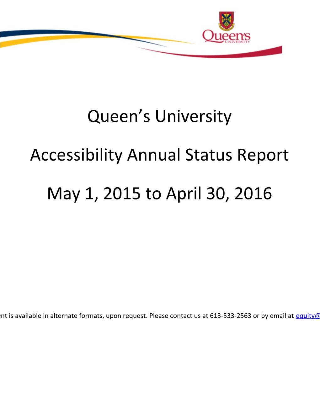 Annual Status Report 2016