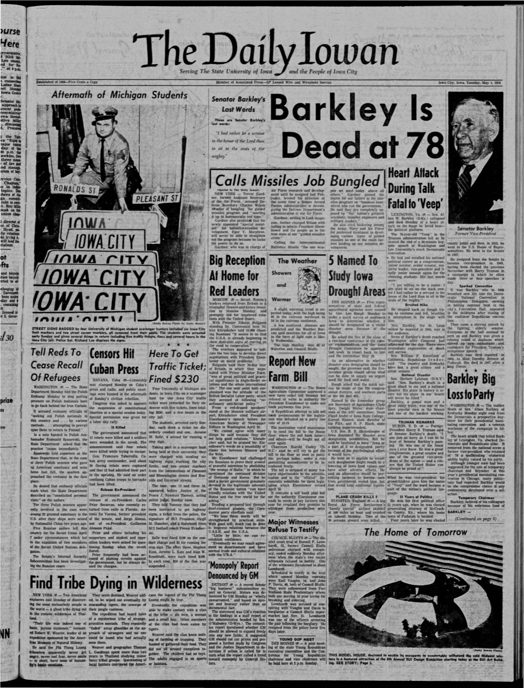 Daily Iowan (Iowa City, Iowa), 1956-05-01