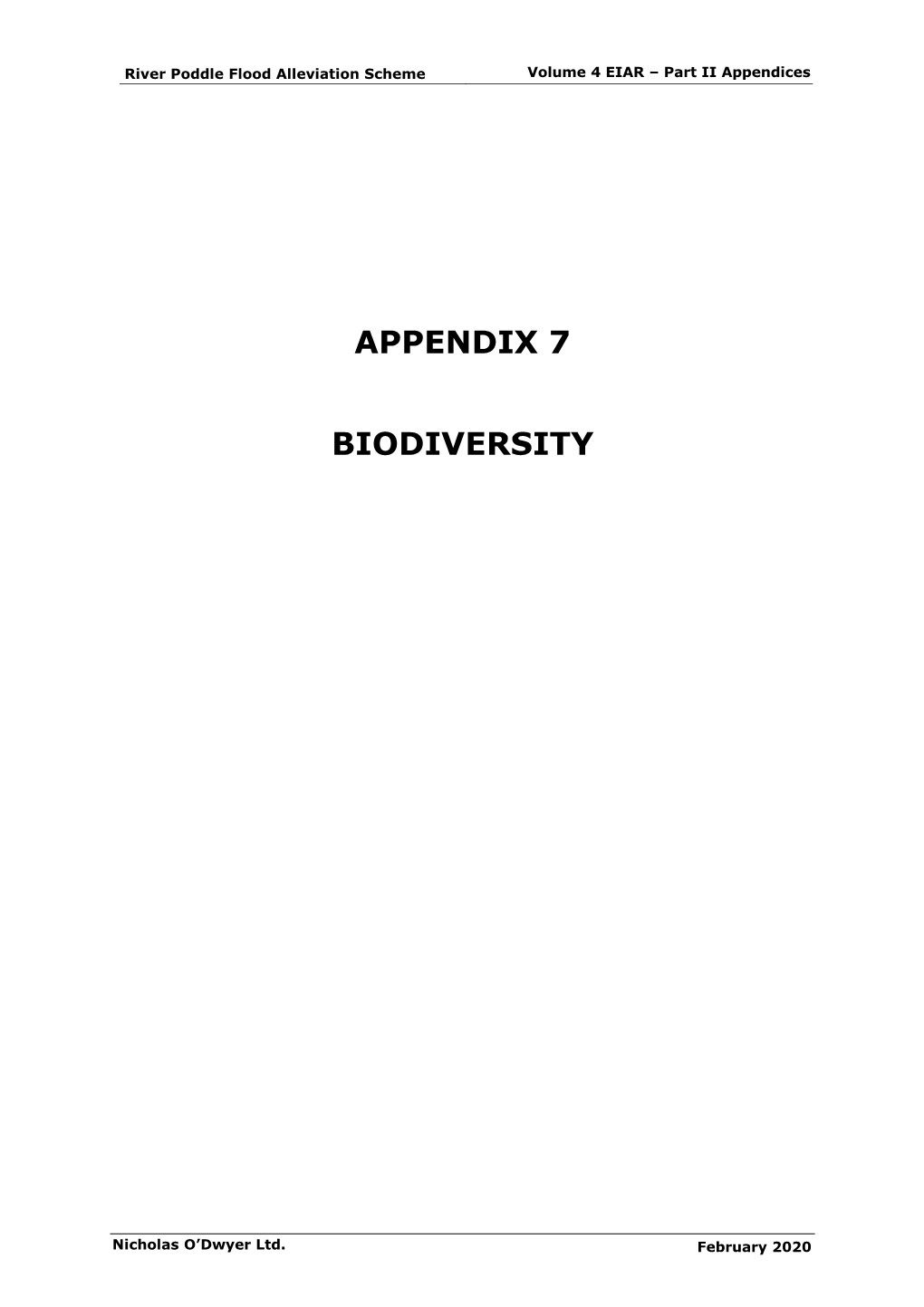 Appendix 7 Biodiversity