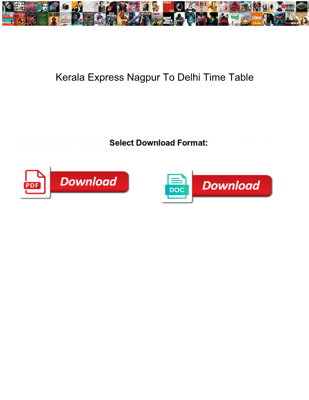 Kerala Express Nagpur to Delhi Time Table