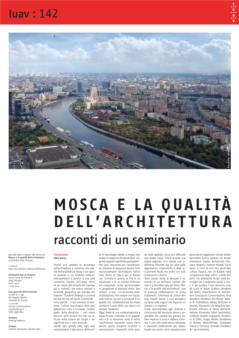 Mosca E La Qualità Dell'architettura