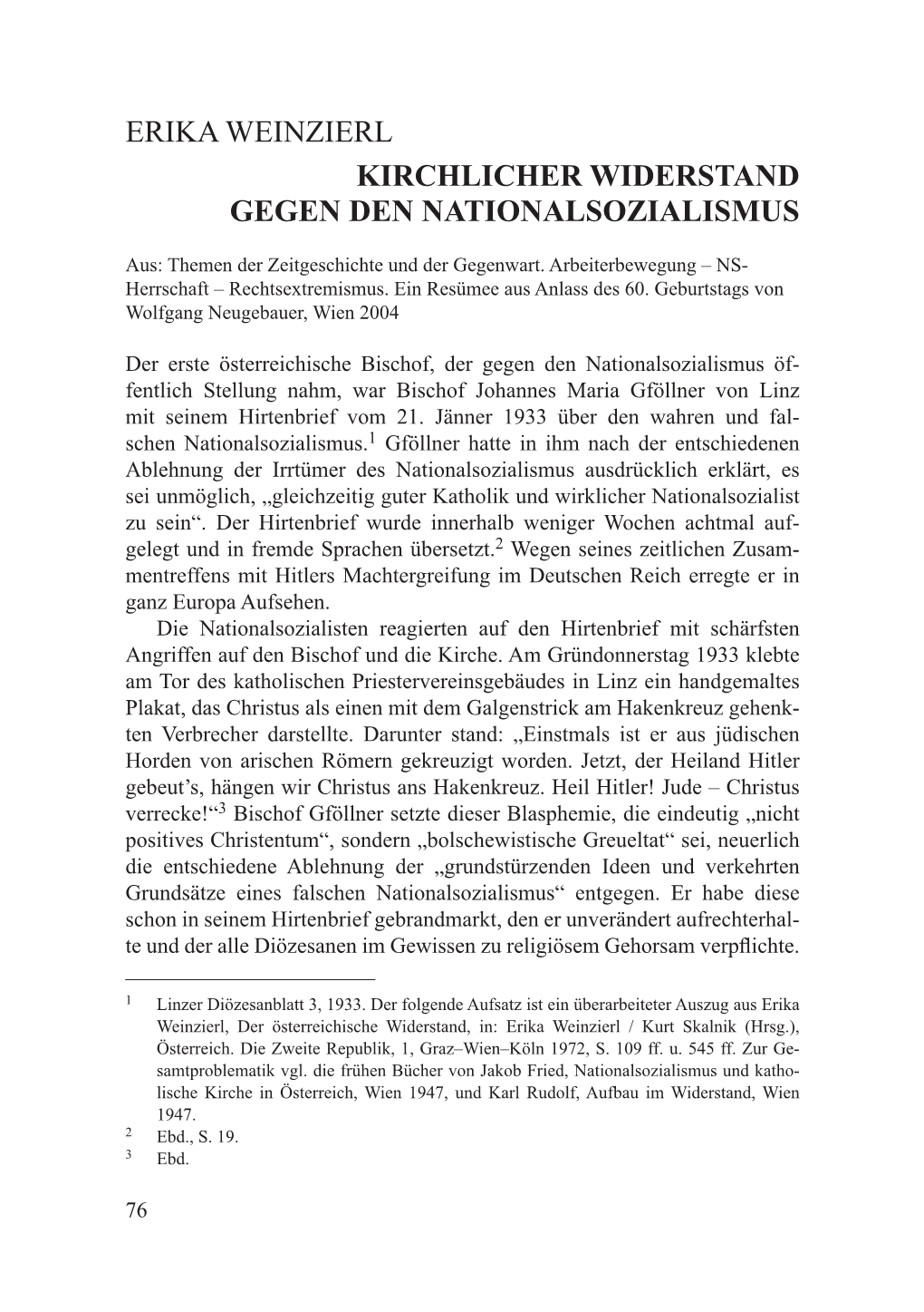 Kirchlicher Widerstand Gegen Den Nationalsozialismus