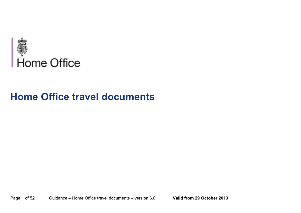 Home Office Travel Documents