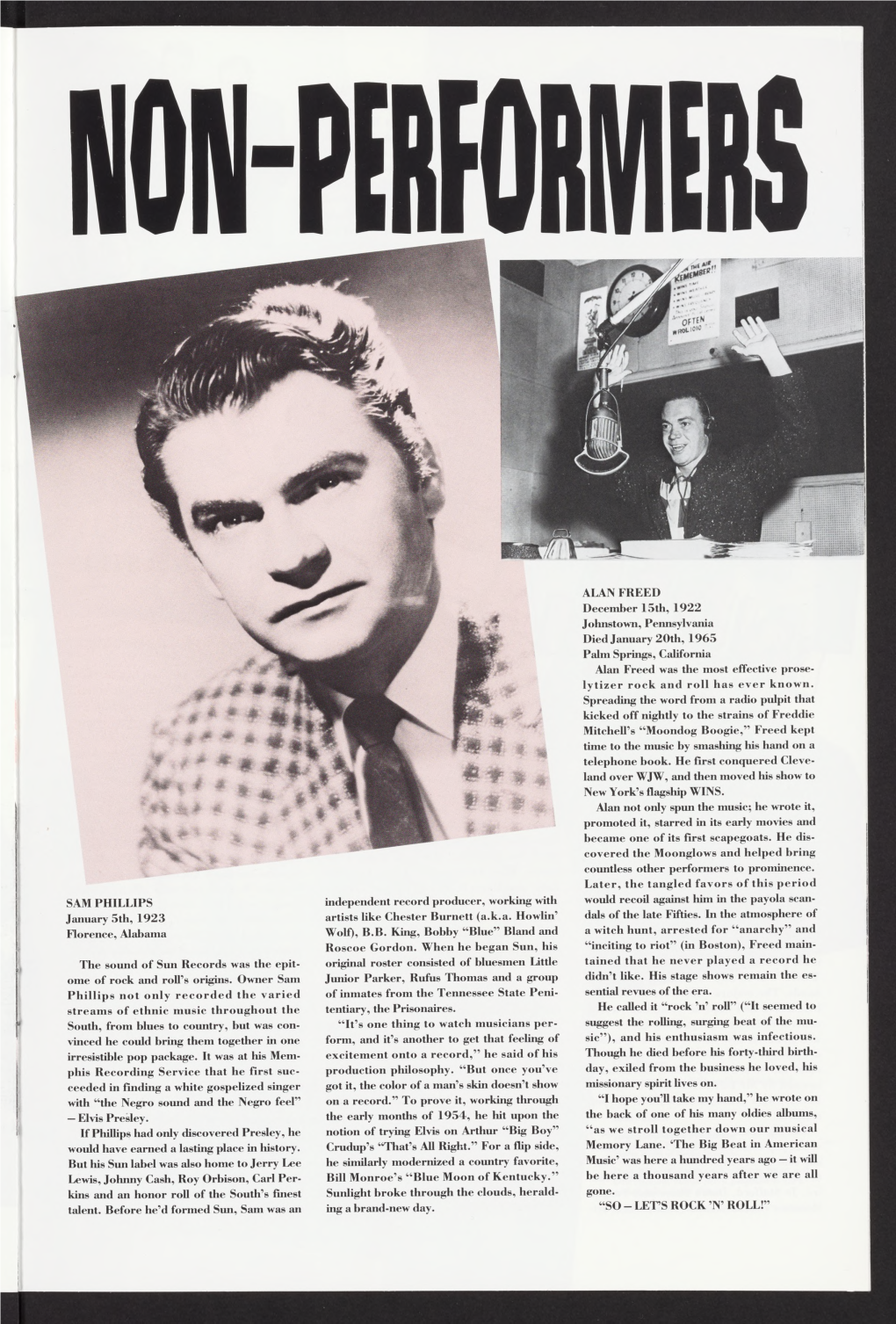 SAM PHILLIPS January 5Th, 1923 Florence, Alabama the Sound Of