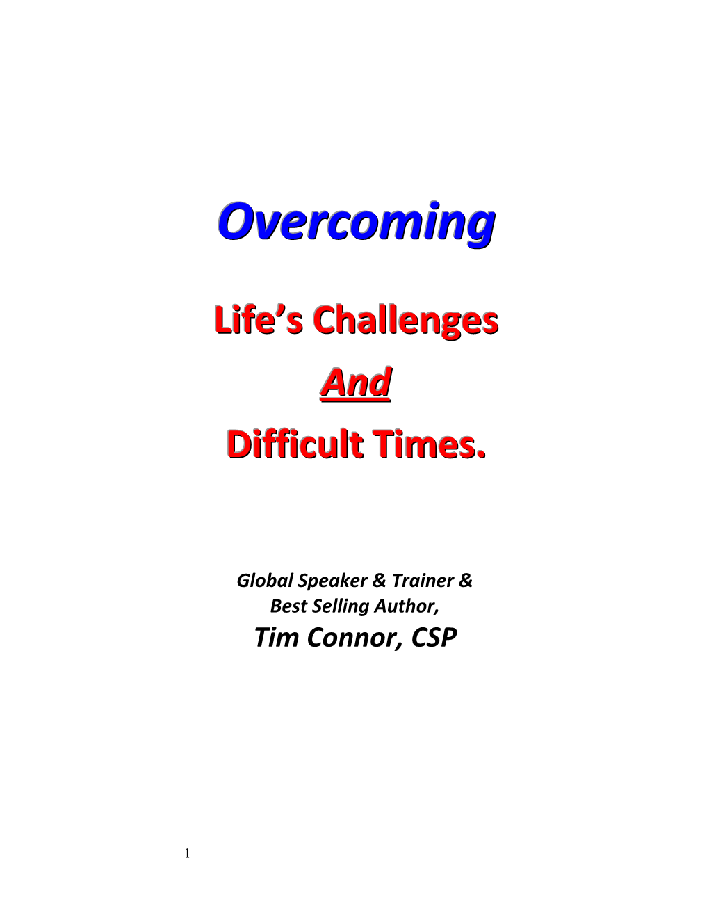 Overcome Life Challenges
