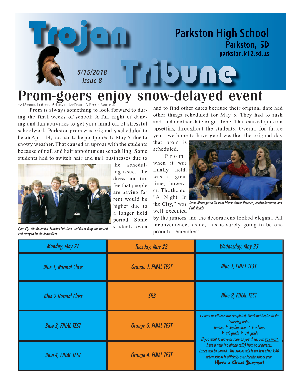 Prom-Goers Enjoy Snow-Delayed Event