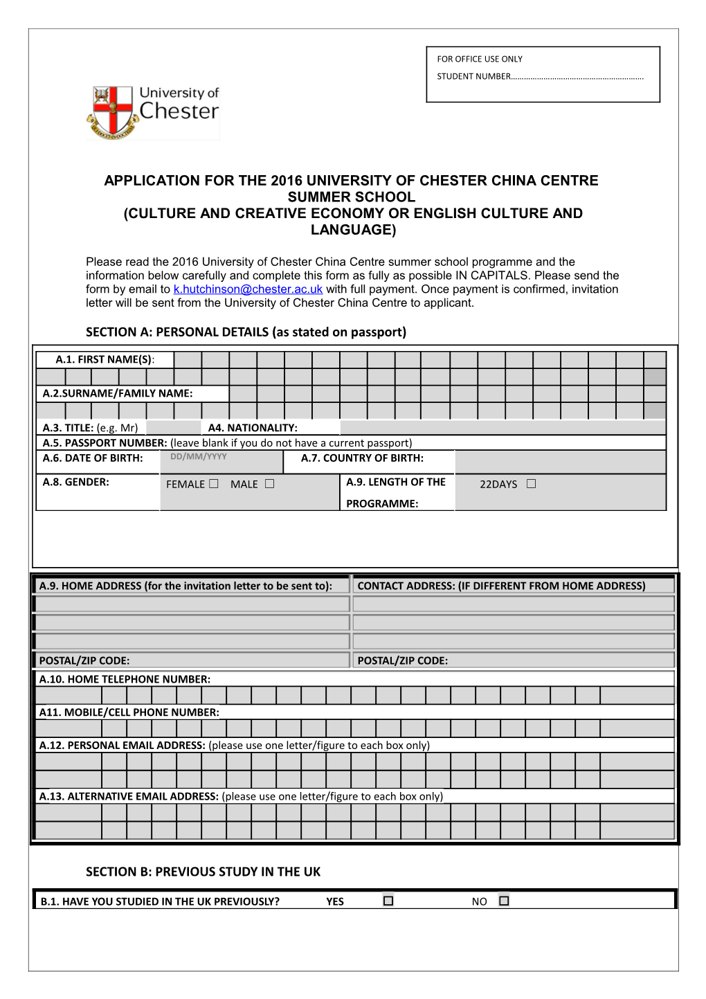 Section B: Previous Study in the Uk