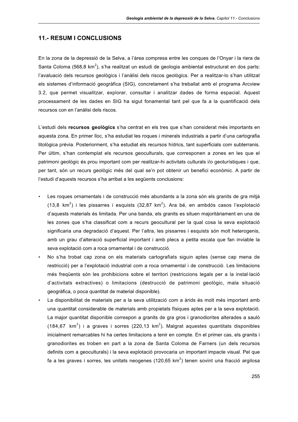 Geologia Ambiental De La Depressió De La Selva