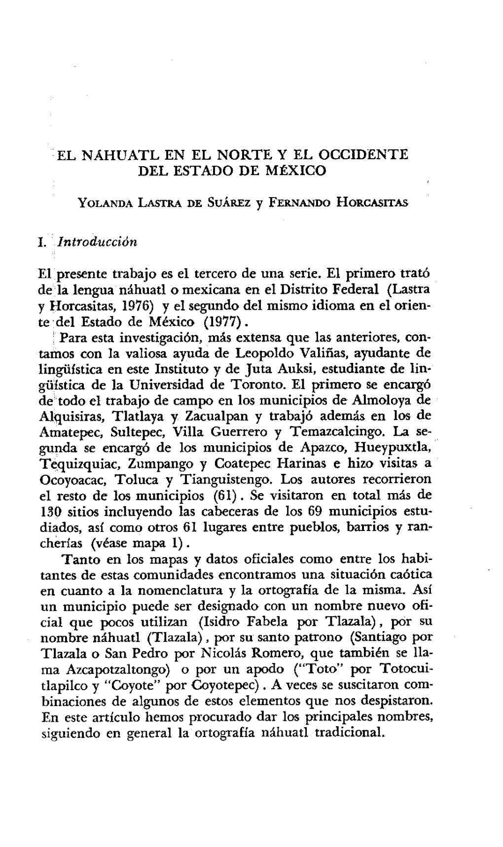 EL NAHUATL EN EL NORTE Y EL OCCIDENTE Te Del Estado De