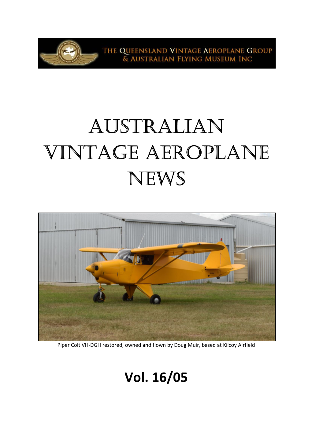 Australian Vintage Aeroplane News