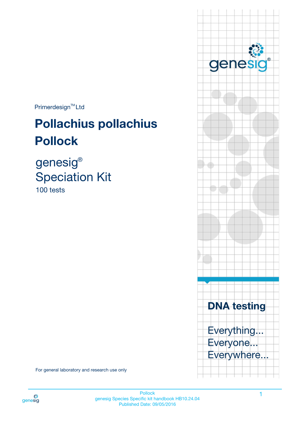 Pollachius Pollachius Genesig Speciation Kit Pollock