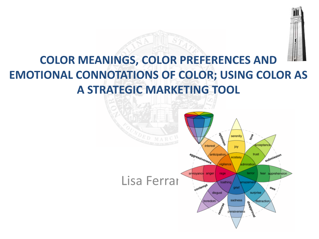 Color Meanings, Color Preferences and Emotional Connotations of Color; Using Color As a Strategic Marketing Tool