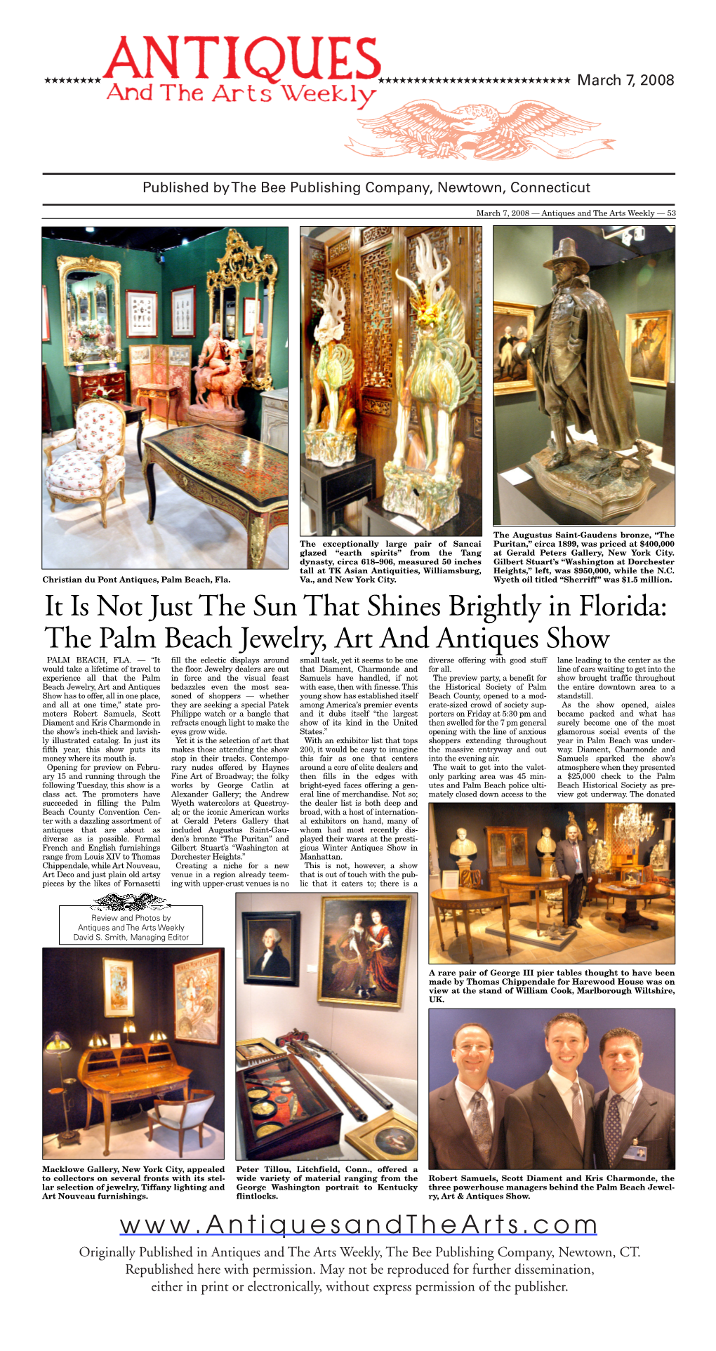 The Palm Beach Jewelry, Art and Antiques Show PALM BEACH, FLA